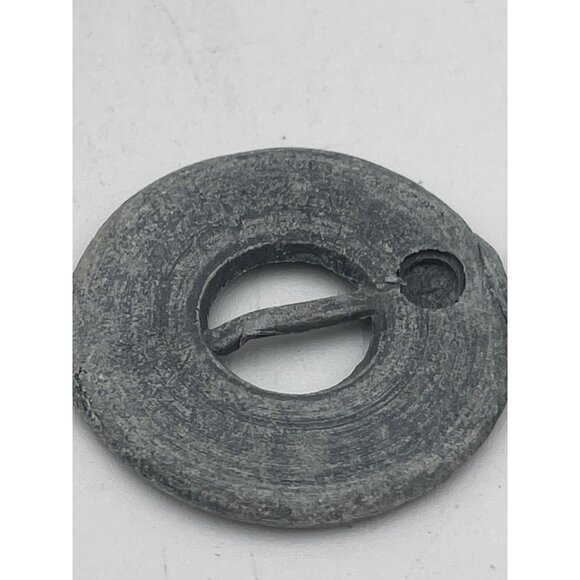 Vintage WWII Lead Metal Button Set With Rustic Patina & Unique Double-Hole Desi - Picture 2 of 5